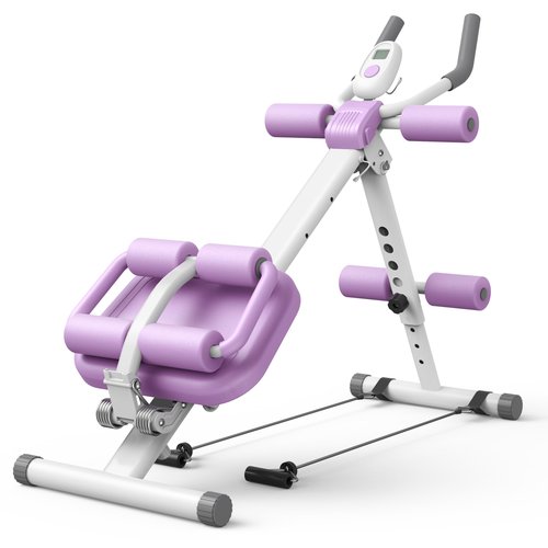 EPHESPORT Adjustable Ab Machine, Multifunctional Ab Workout Equipment, Ab ＆ Sit Up Machine for Stomach Workout, Foldable Abdominal Trainer With Knee and Back Protection, Full Body Workout for Home Gym
