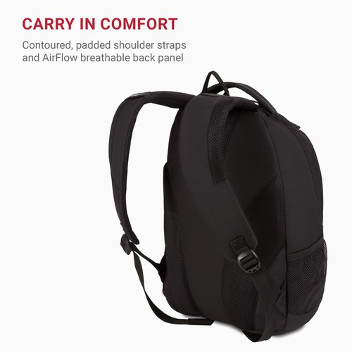 SwissGear 1186 Bungee Backpack, Black, 17-Inch