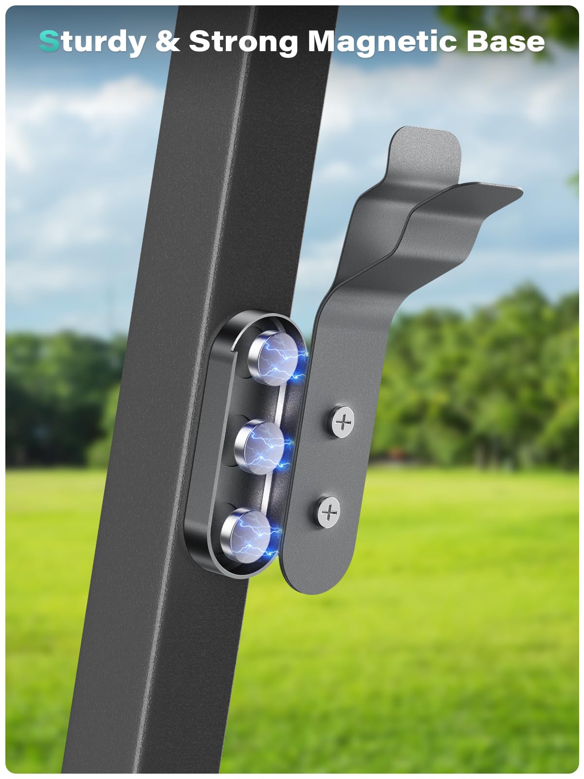 ICARMOUNT 2 in 1 Magnetic Golf Holder for Golf Cart, Fishing Boat, Duck Blind - Fit Gauges 30-60 [Never Crush], Aluminum Alloy Clip with Detachable Golf Divot Tool, Golf Cart Accessories, Golfer Gift