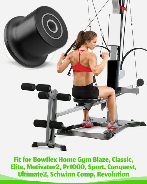 6 Rolling Seat Trolley Wheels, Sliding Seat Bracket Roller, Fit for Pr1000, Elite, Bowflex Home Gym Blaze, Schwinn Comp, Classic, Motivator2, Sport, Conquest, Ultimate2