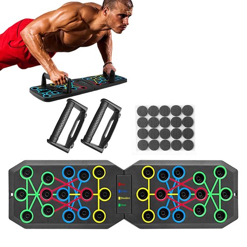 Saker Foldable Push-up Board Home Multi functional Solid Exercise Equipment Fitness Floor Chest Muscle Exercise Professional Equipment Burn Fat Strength Training Arm Suitable for Men and Women