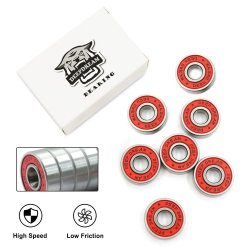 Premium 20Pcs 608rs Bearings Skateboard Bearings Longboard Bearings (8x22x7mm) for Skate Double Rubber Sealed Deep Groove
