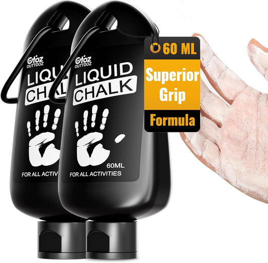2 oz Superior Grip Liquid Chalk Mess-Free Gym Chalk for Weightlifting, Gymnastics, Rock Climbing, Dancing, Dries in Seconds. Package May Vary.