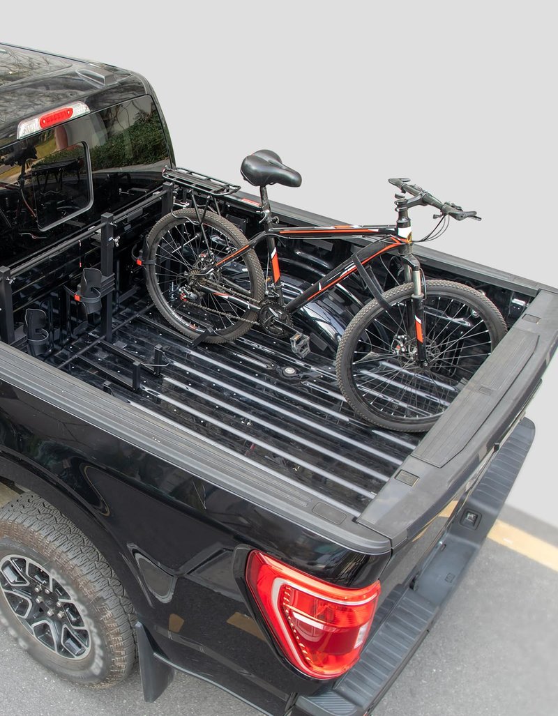 JOYTUTUS Truck Bed Bike Rack for Full Size Pickup, Truck Bed Bicycle Rack, Heavy Truck Bed Bike Mount Carrier, Anti-Wobble BedRack SportsRack, No Remove Tire