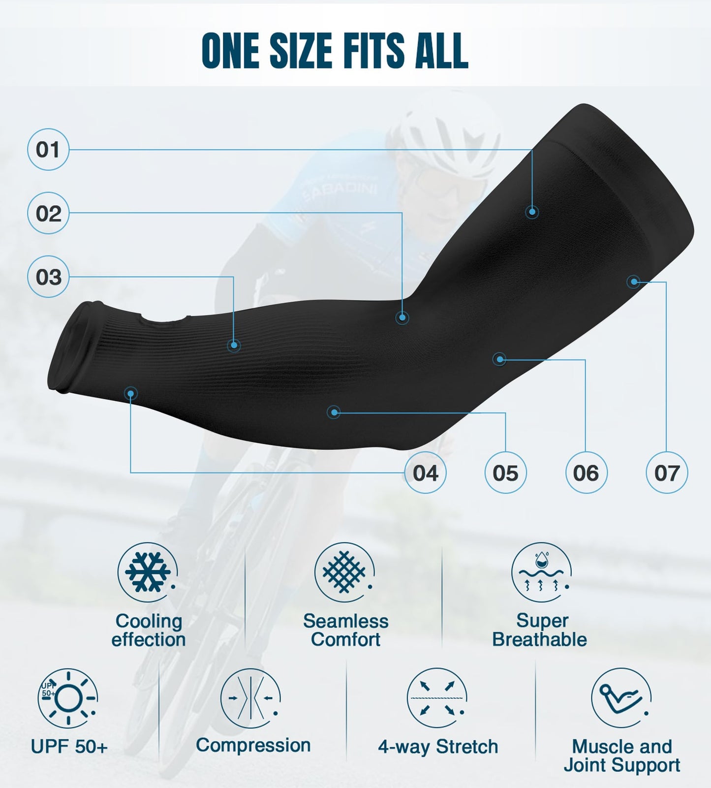 Aegend Arm Sleeves for Men-Tattoo Cover up, Cooling UV Sun Protection Compression Sleeves for Women, Golf Basketball Arm Sleeves(Black & Deep Grey)