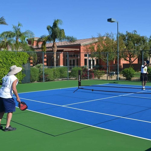 Aoneky Mini Portable Tennis Net for Driveway - Kids Soccer Tennis Net for Backyard or Beach - Family Pickleball Tennis Game Toy for Boys Children Aged 6+ Years Old (10 Feet)