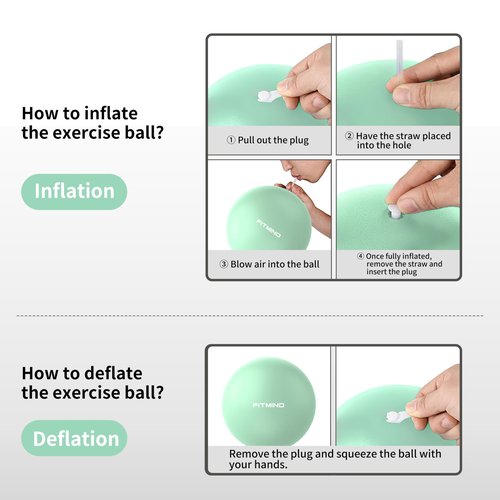 FITMIND Pilates Ball - 10 Inch Core Ball for Yoga, Stability, Fitness, Ab & Core Workout - Green