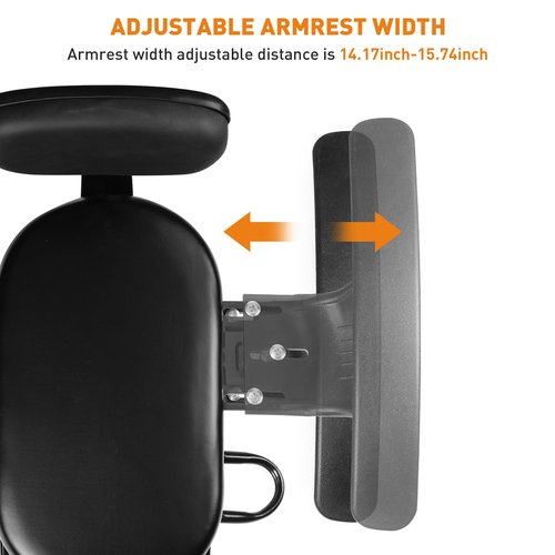 Ercabikker Rear Child Bike Seat,Rear Mounted Child Bike Seats,Back Mount Child Seat with Back Rest Armrest Foot Pedals,Width Adjustable Bicycle Rear Seat,Fits All Bicycle Rear Frames,Black