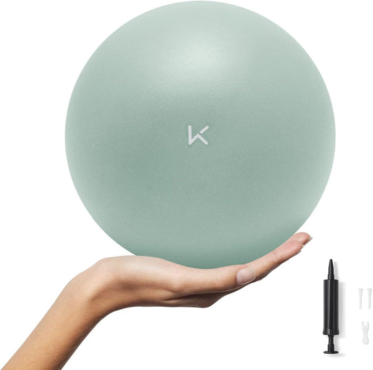 KEEP Pilates Small Exercise Ball Anti-Burst - Thickened Yoga Ball With Pump for Physical Therapy, Fitness, Workout, and Core Strength