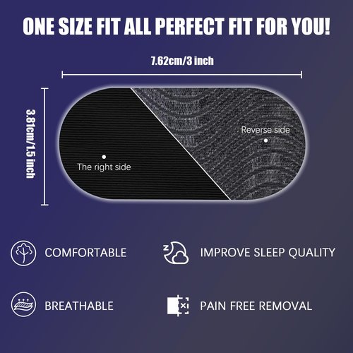 30 Pcs Black Gentle Tapes, Hypoallergenic & Pain Free Removal