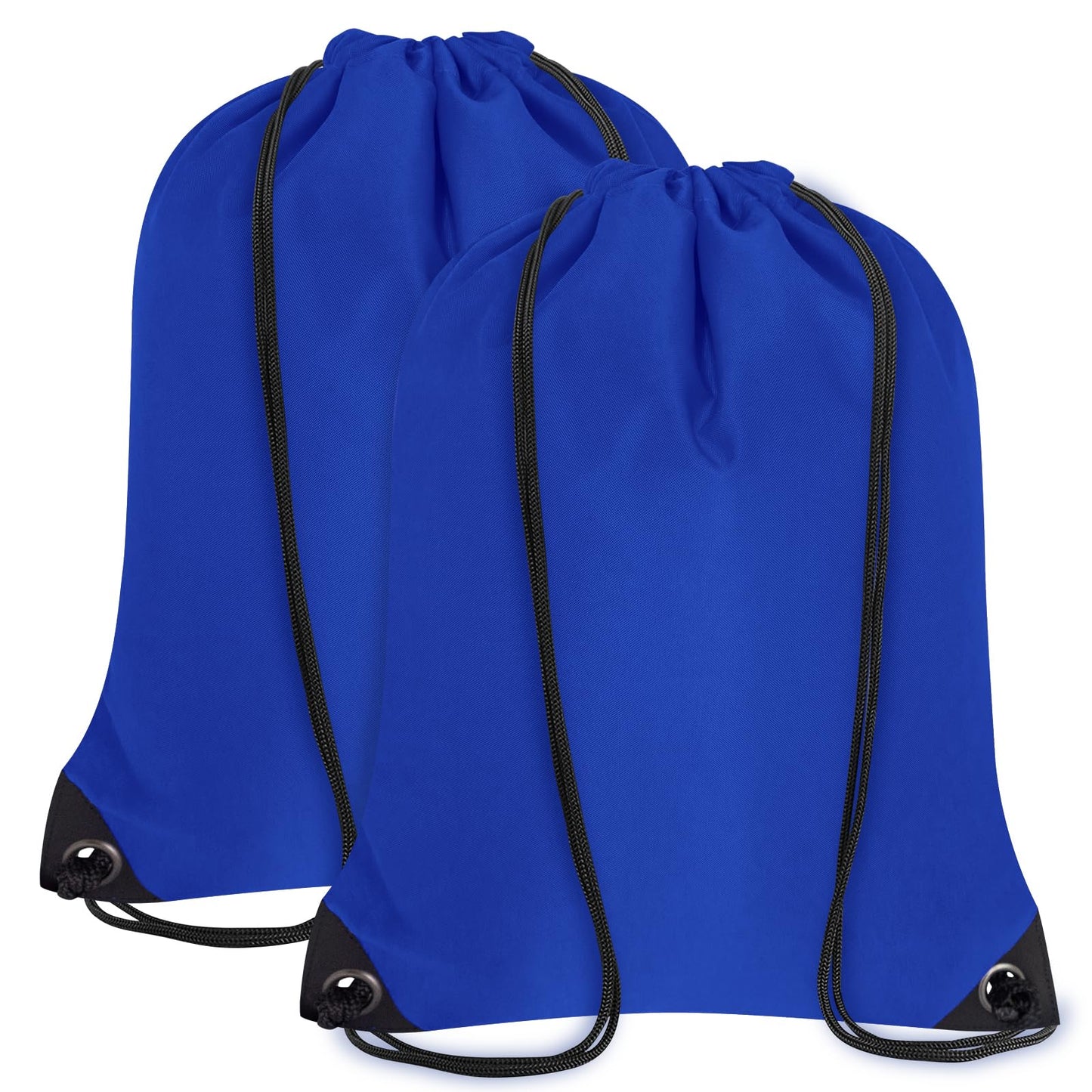 CALACH 2PCS Drawstring Bags Bulk, String Backpack for Men Women, Cinch Bag Draw String Back Bag for Gym, Sports, Travel, Swimming, Beach, Blue