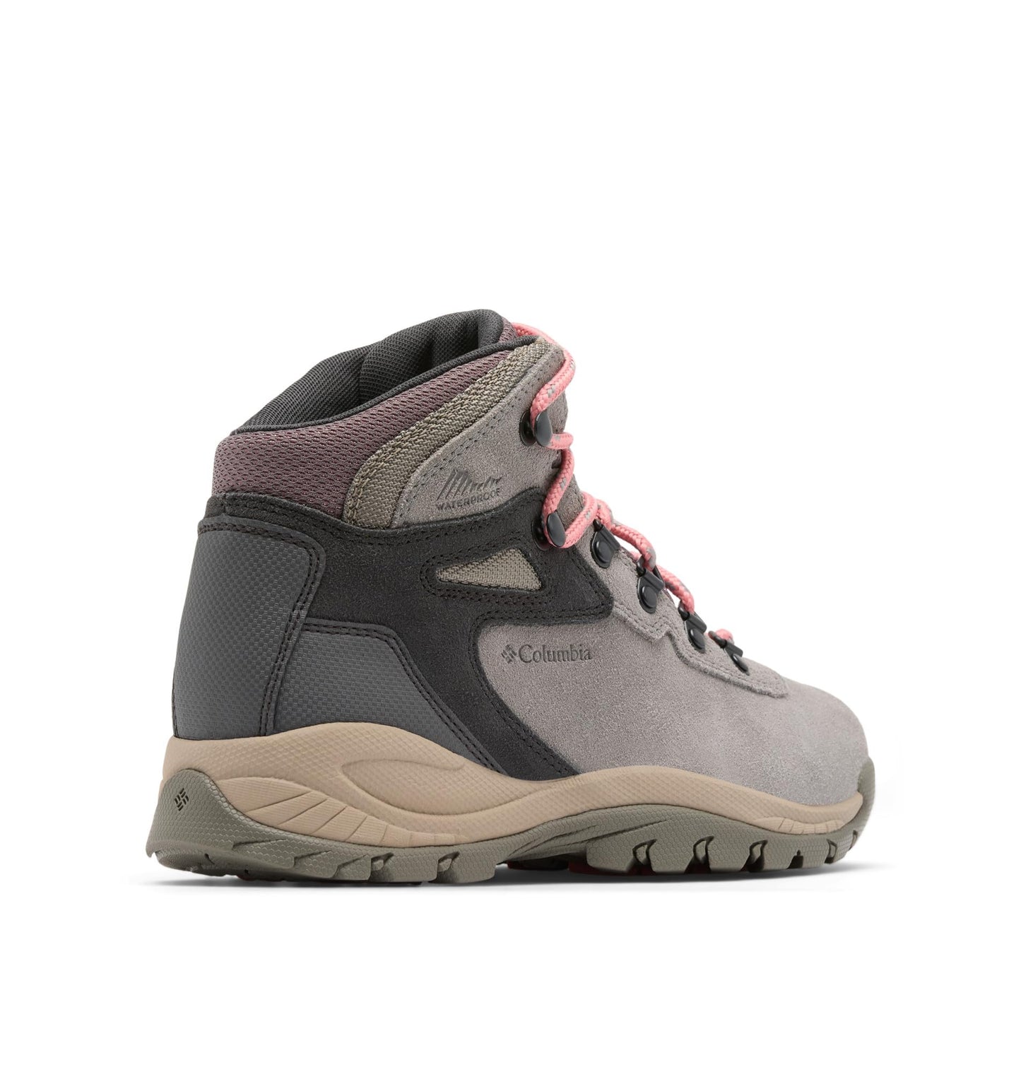 Columbia Womens Newton Ridge Plus Waterproof Amped, Stratus/Canyon Rose, 5 Wide