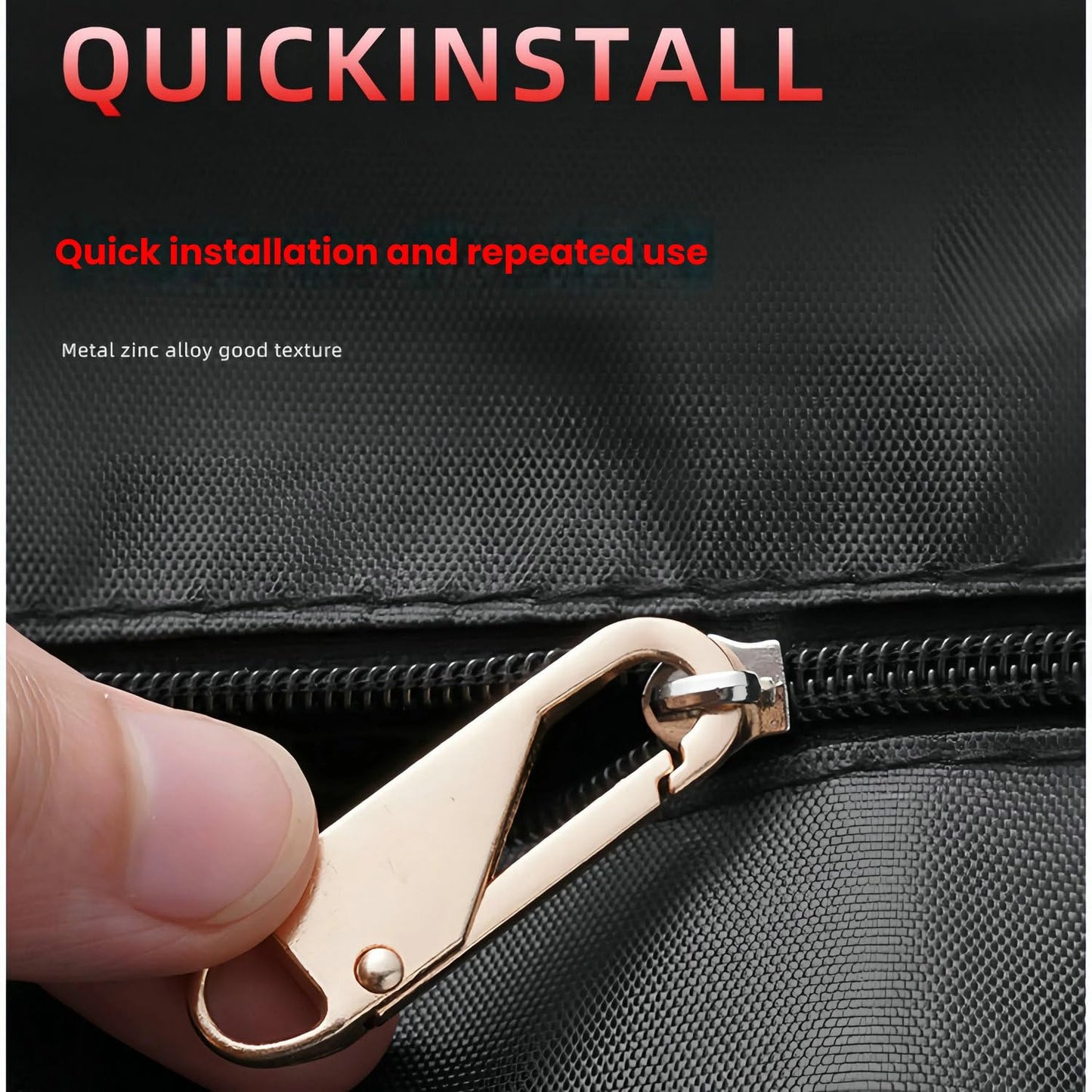 Universal Zipper Repair Kit - 3-Size Double-Sided Zippers Slider Replacement with Zipper Pull for Jackets, Luggage, Backpacks & Outdoor Gear