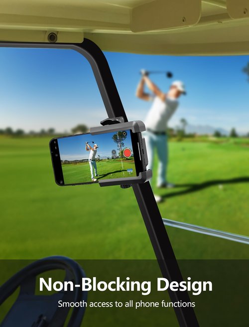 TOPGO [2025 Upgraded] Magnetic Golf Cart Phone Holder for Club Car/EZGO/Yamaha, Universal Phone Holder Up to 7 inch for iPhone/Galaxy/Pixel, Golf Accessories for Men Women