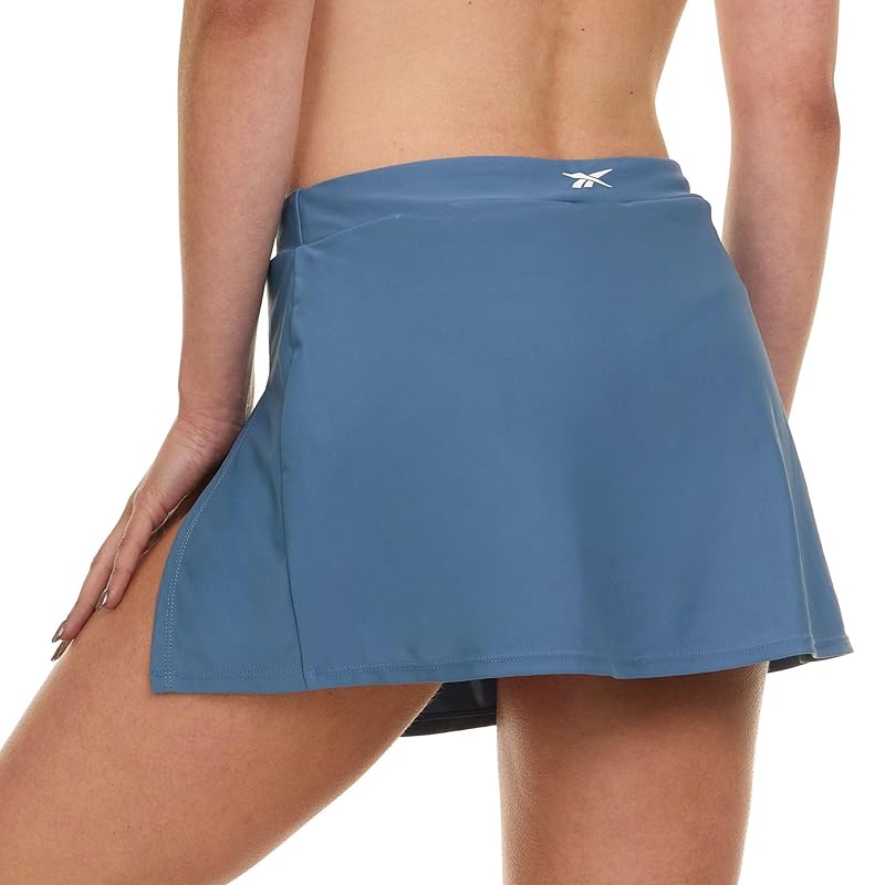 Reebok Womens Swim Skirt with Short Liner, Slate Blue Medium