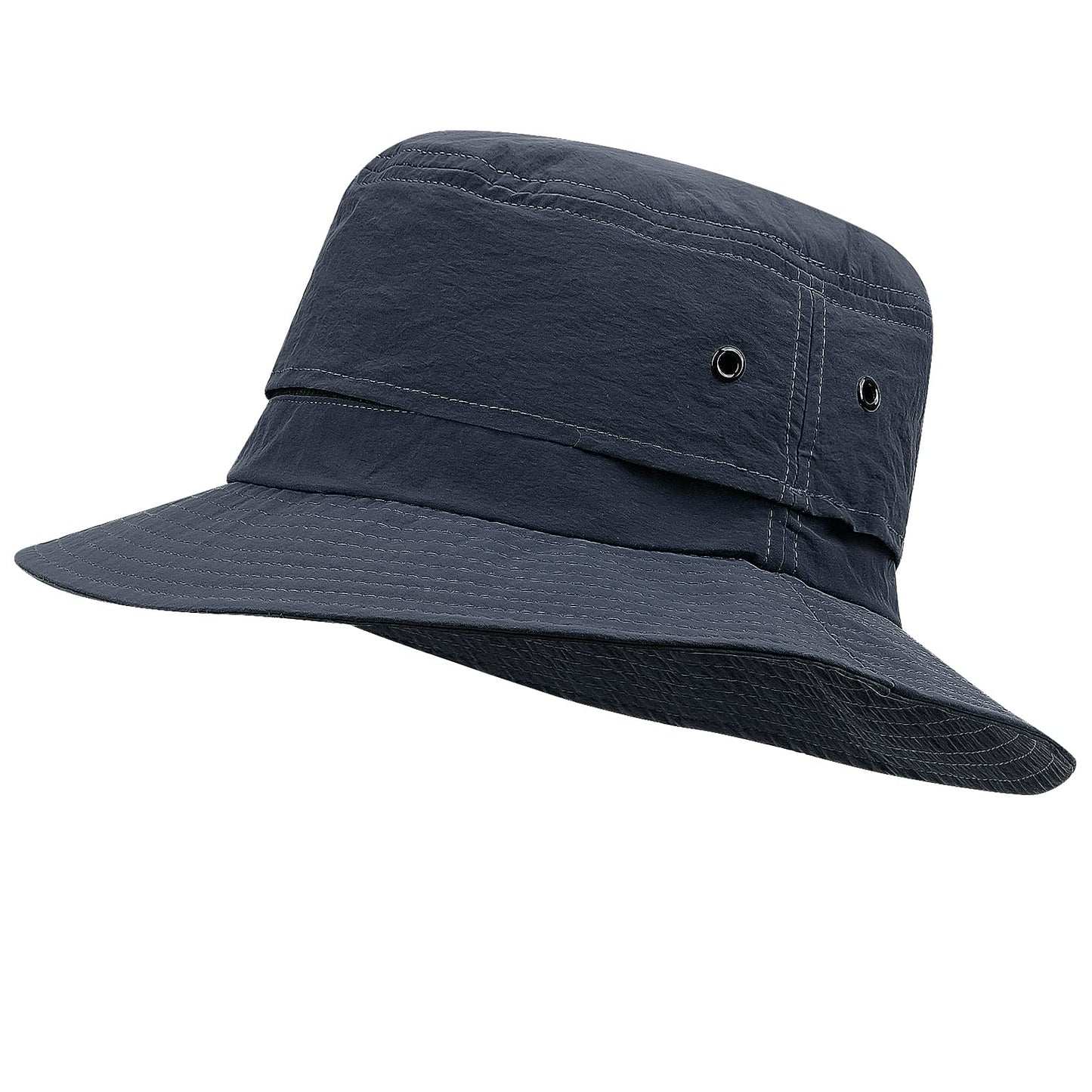 Croogo Waterproof Sun Hat Mesh Bucket Hat Packable Fishing Lightweight Hiking Outdoor Cap Summer Safari Boonie Hat,Blue-AFH02
