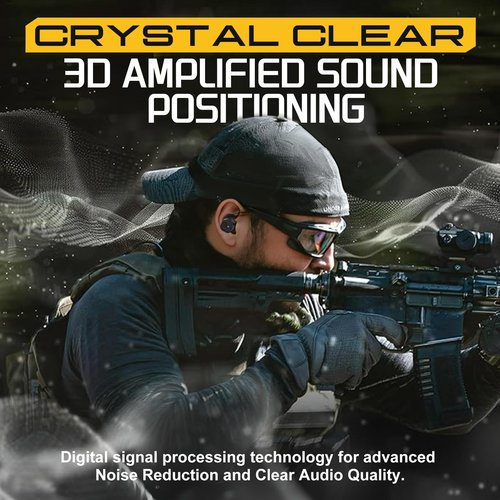 EARMOR Shooting Ear Protection, NRR 30dB Bluetooth 5.4 Wireless Noise Cancelling Sound Amplification Electronic Hearing Protection for Tactical, Hunting, Gun Range M20T PRO