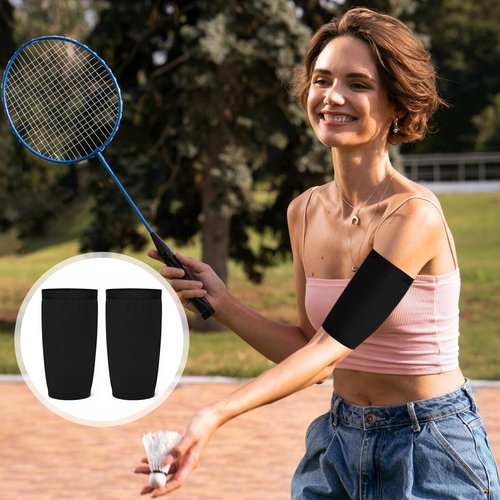 Hpmjz 2 pcs Women's Arm Trimmers Slimming Arms Sleeves Sport Arm Shapers Sweat Bands Compression Wrap Belt Helps Upper Arms Shaper for Workout Beauty Flabby Weight Loss Calories