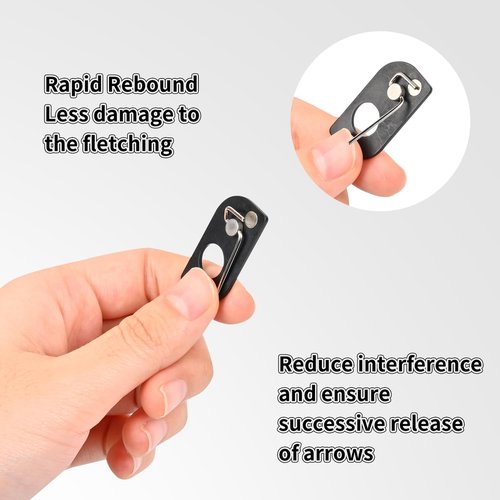 SOPOGER Arrow Rest for Recurve Bow - 4 Pcs Magnetic Metal Recurve Arrow Rest with Adhesive Back Hunting Shooting Targeting Recurve Bow Accessories (Right)