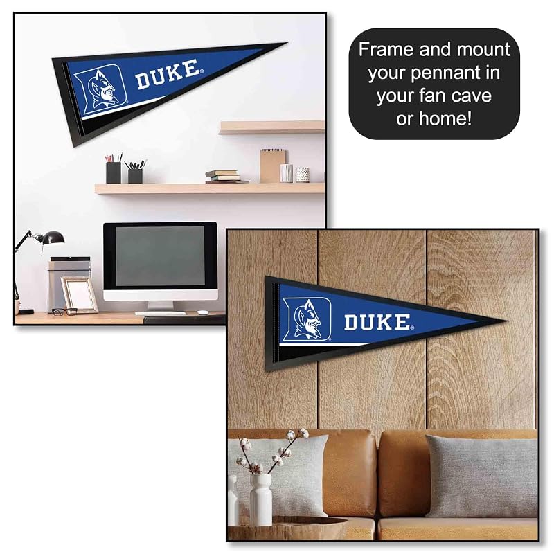Duke Blue Devils Pennant Flag - 12 x 30 in Felt Banner, Officially Licensed