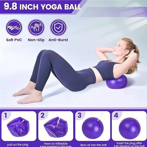 Better Me Pilates Kit, 11Pcs Better Me Pilates Essentials Kit for Women, Better Me Home Pilates Ring and Ball Set, Yoga Ball 25cm Figure 8 Resistance Band Yoga Bands for Home and Gym Workout (Pink)