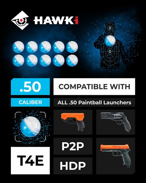 Hawki .50 Cal Training Powder Balls for Paintball Guns 10 Pack