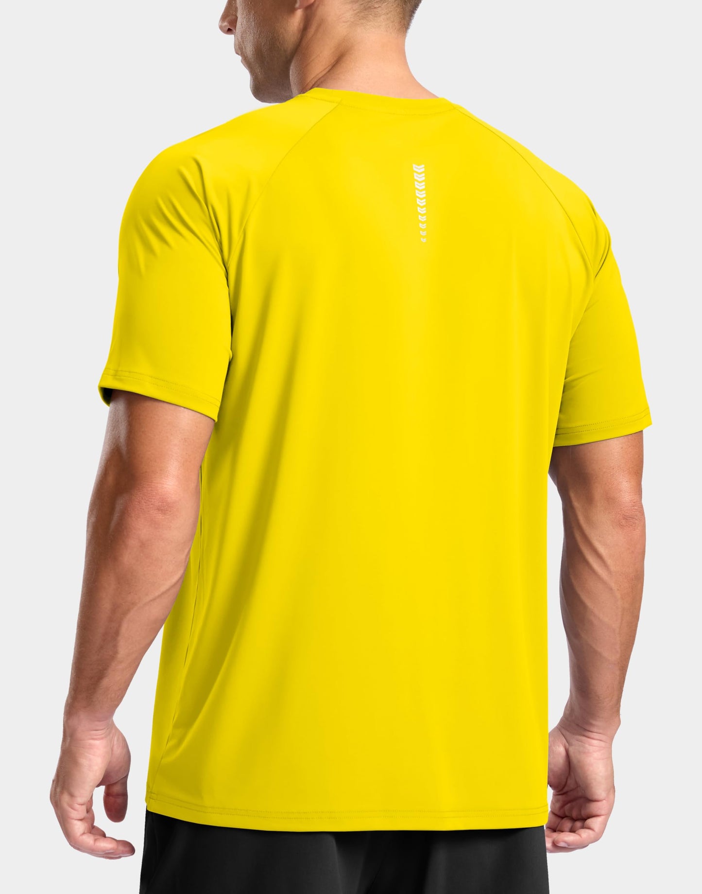 G Gradual Men's Athletic Workout T-Shirts Moisture Wicking Cooling Running Shirts Short Sleeve Performance Tee for Gym Tennis(Yellow,4XL)