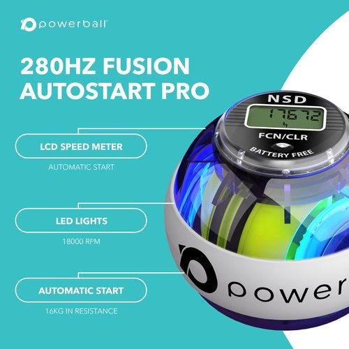 POWERBALL 280 Autostart Fusion Pro Hand Exercise Ball Unisex Adult, Purple