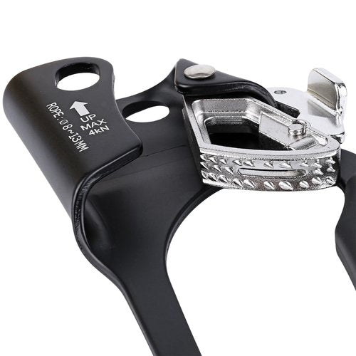 QKURT Mountaineering Climbing Hand Ascender, Right Hand Ascender Rock Climbing Tree Arborist Rappelling Gear Equipment Rope Clamp for 8~13MM Rope | Lightweight Aluminum Alloy Climbing Equipment