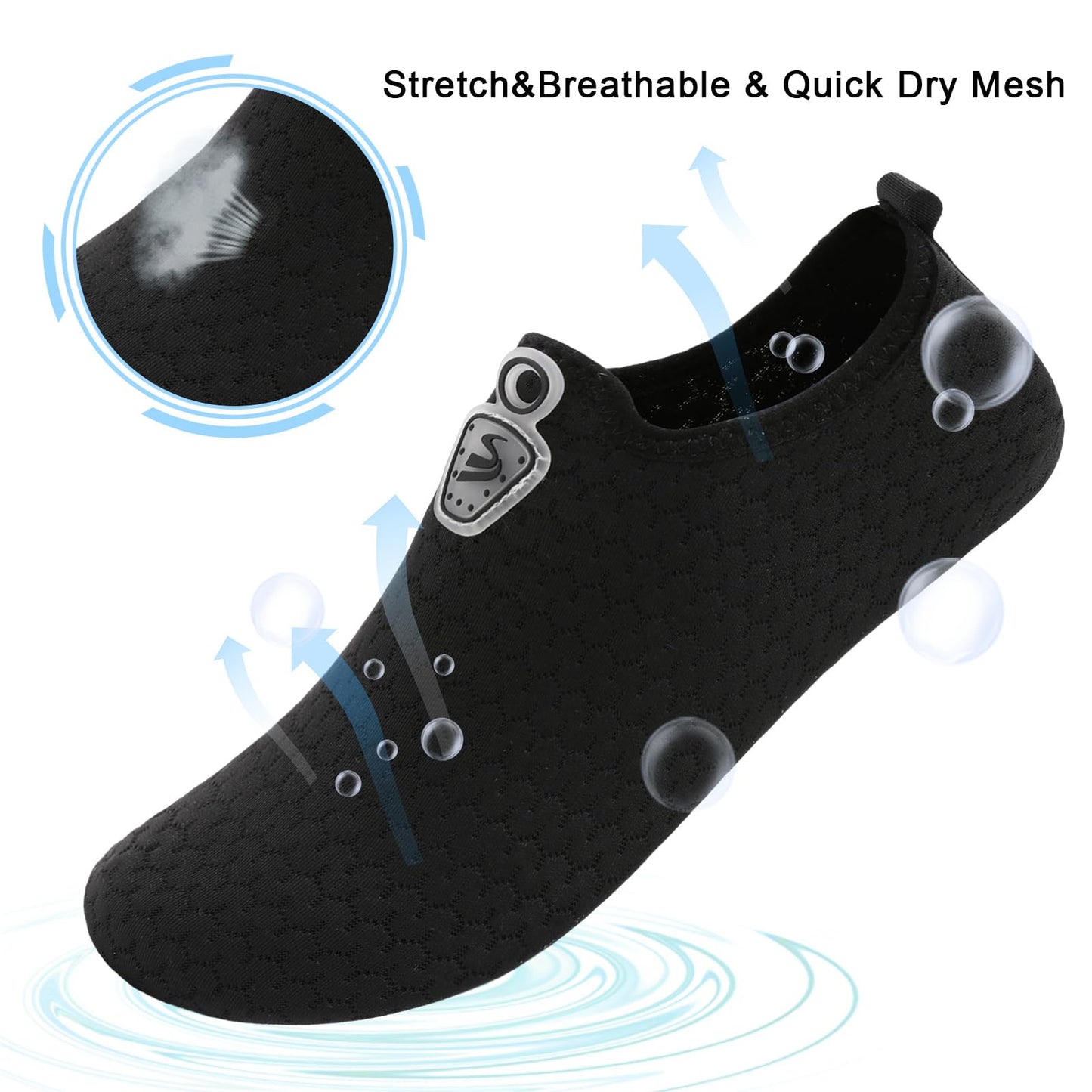 Spesoul Womens Mens Water Shoes Quick Dry Beach Swim Shoes Barefoot Aqua Socks Outdoor Sand Socks for Pool River Diving