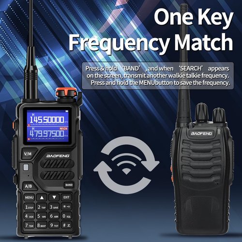 BAOFENG K5PLUS Radio Ham Radio 10W Rechargeable Walkie Talkies Long Range UV32 5RM Handheld Two Way Radio NOAA Weather Radio with Copy Frequency,USB-C Charginng for Hunting Survival Gear