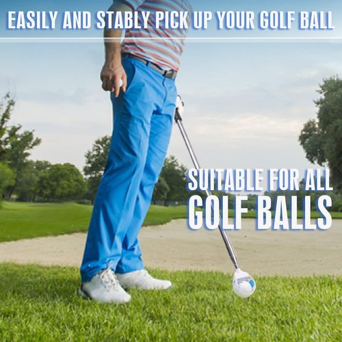 CHAMPKEY Upgraded Auto-Locking Golf Ball Retriever Performance Version - Thicken Telescopic Shaft Golf Ball Picker - High Durability and Stability Golf Retriever (9FT)