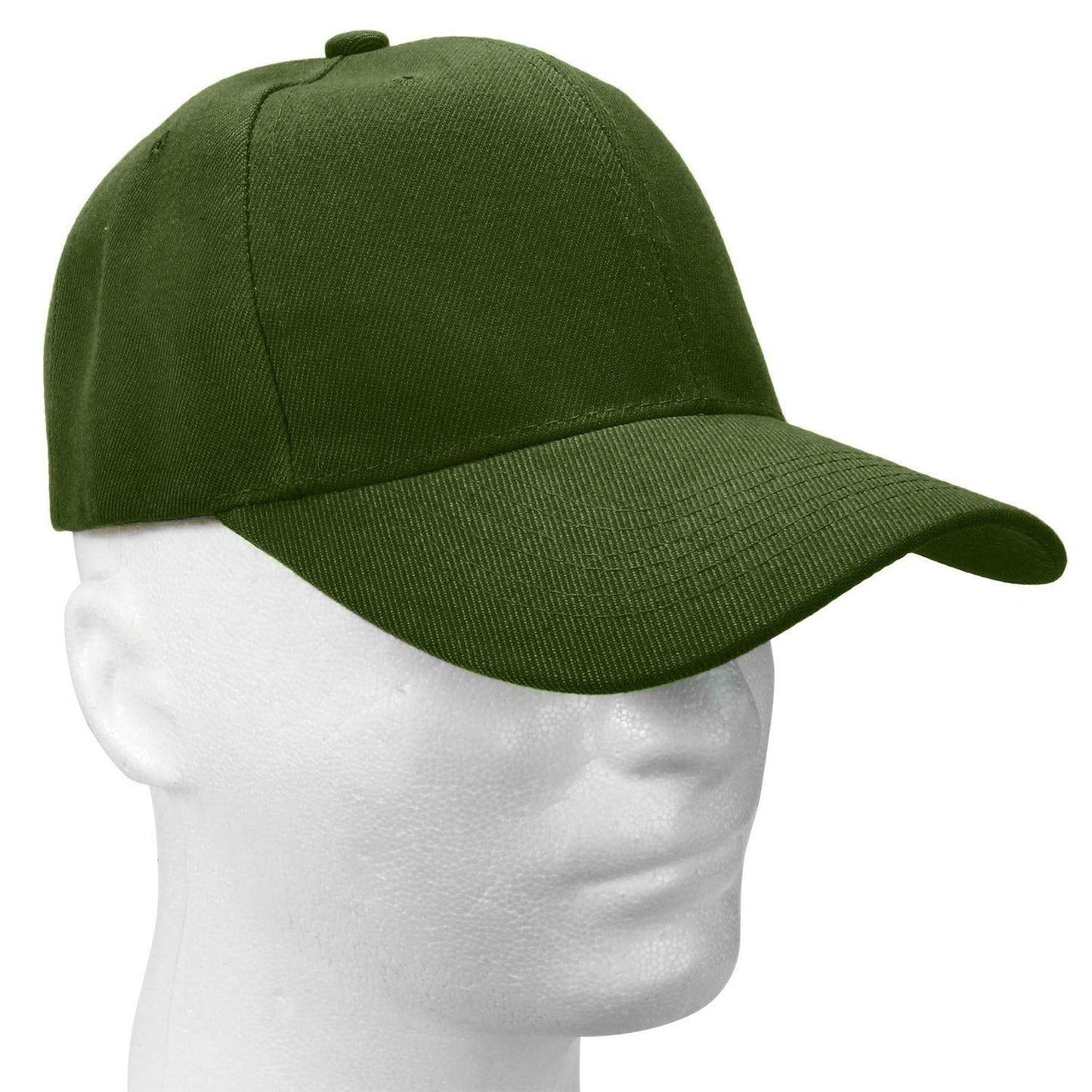 Falari Baseball Cap Adjustable Size for Running Workouts and Outdoor Activities All Seasons (2pk Black & Army Green)