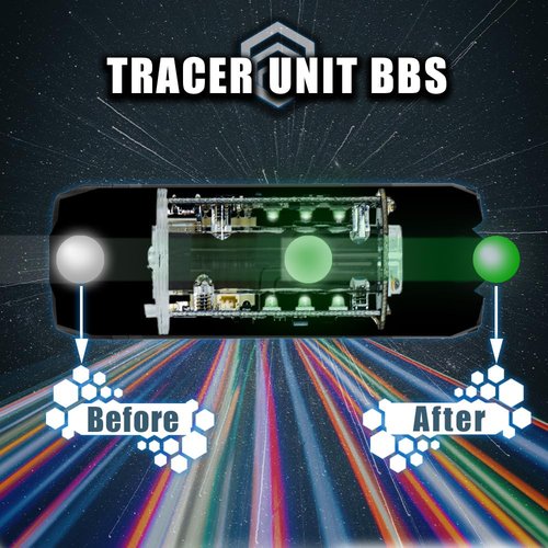 ACETECH Airsoft Pistol/Riffle RGB Tracer Unit Bifrost 14mm CCW Negative Thread with M14- to M11+ Adaptor Green/Gel BB LED Rainbow Lighting Effect (Standard Black)