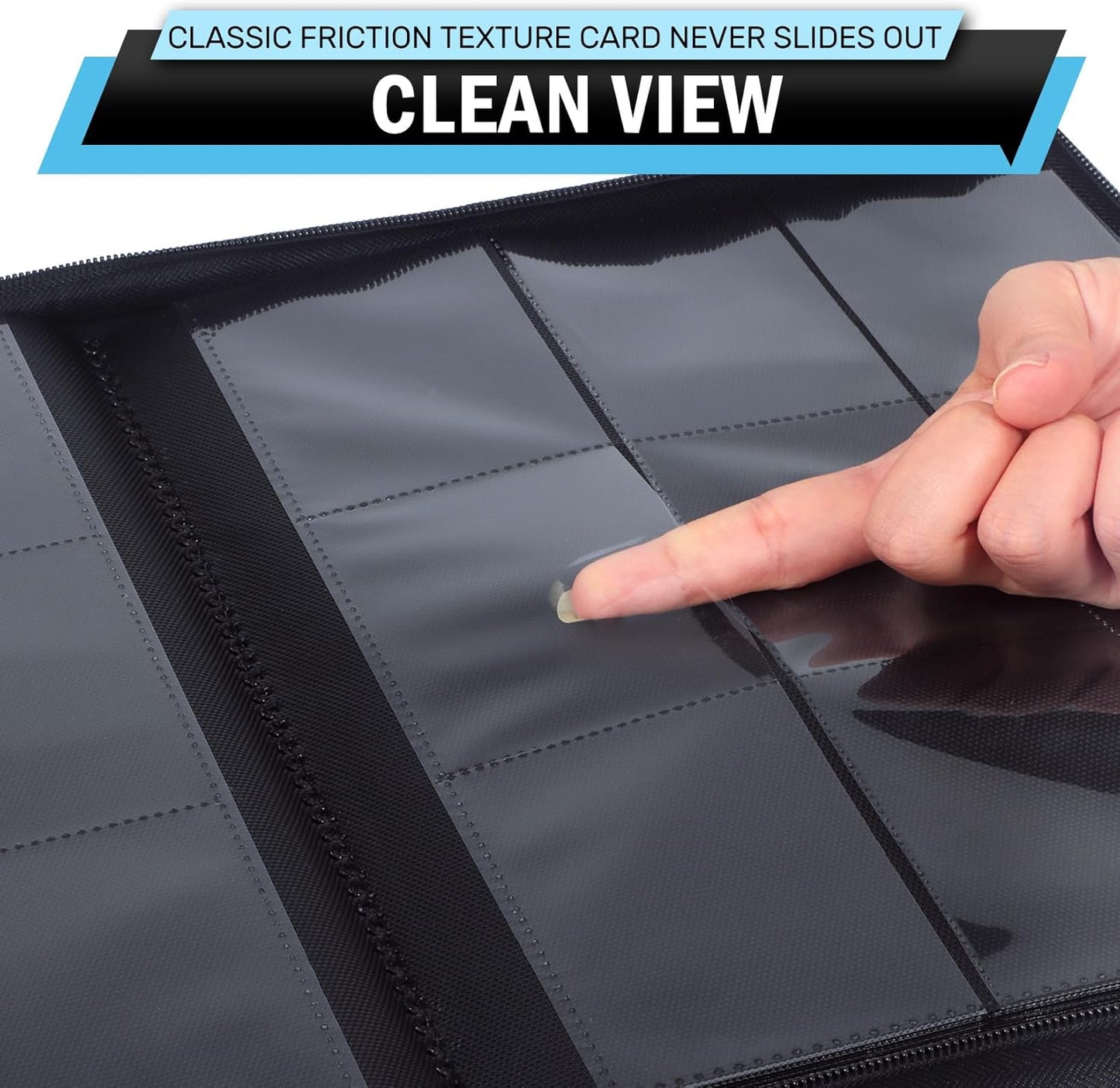 12 Pocket Card Binder, Zipper Trading Card Binder, 720 Large Capacity Side Loading Non-Ring Card Album, Double Sided Acid-Free Card Protector Binder, Card Collection for TCG, MTG, Sport Card, Pink