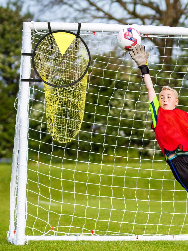 2Pcs Soccer Goals for Backyard, Football Target Nets for Throwing 17x28inch Football Trainer Throwing Net Soccer Gear Practice Equipment or Improving Throw Accuracy, Portable Footballs Accessories