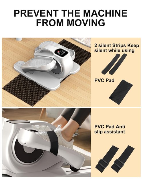 Under Desk Elliptical Machine, 24 Modes Leg Exerciser Electric as Seen on TV for Seniors, Portable Seated Pedal Trainer, Romote Control Home Workout Exercise Equipment, Elliptical Exerciser
