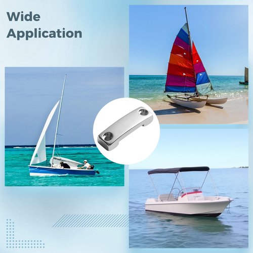 8 Pcs 316 Stainless Steel Marine Hardware, Boat Connector Bridge, Strap Clamp, Belt Hook Hinge Bridge with Screws, for 20mm and 25mm Webbing, Corrosion-Resistant, Quality, for Outdoor and Marine Use