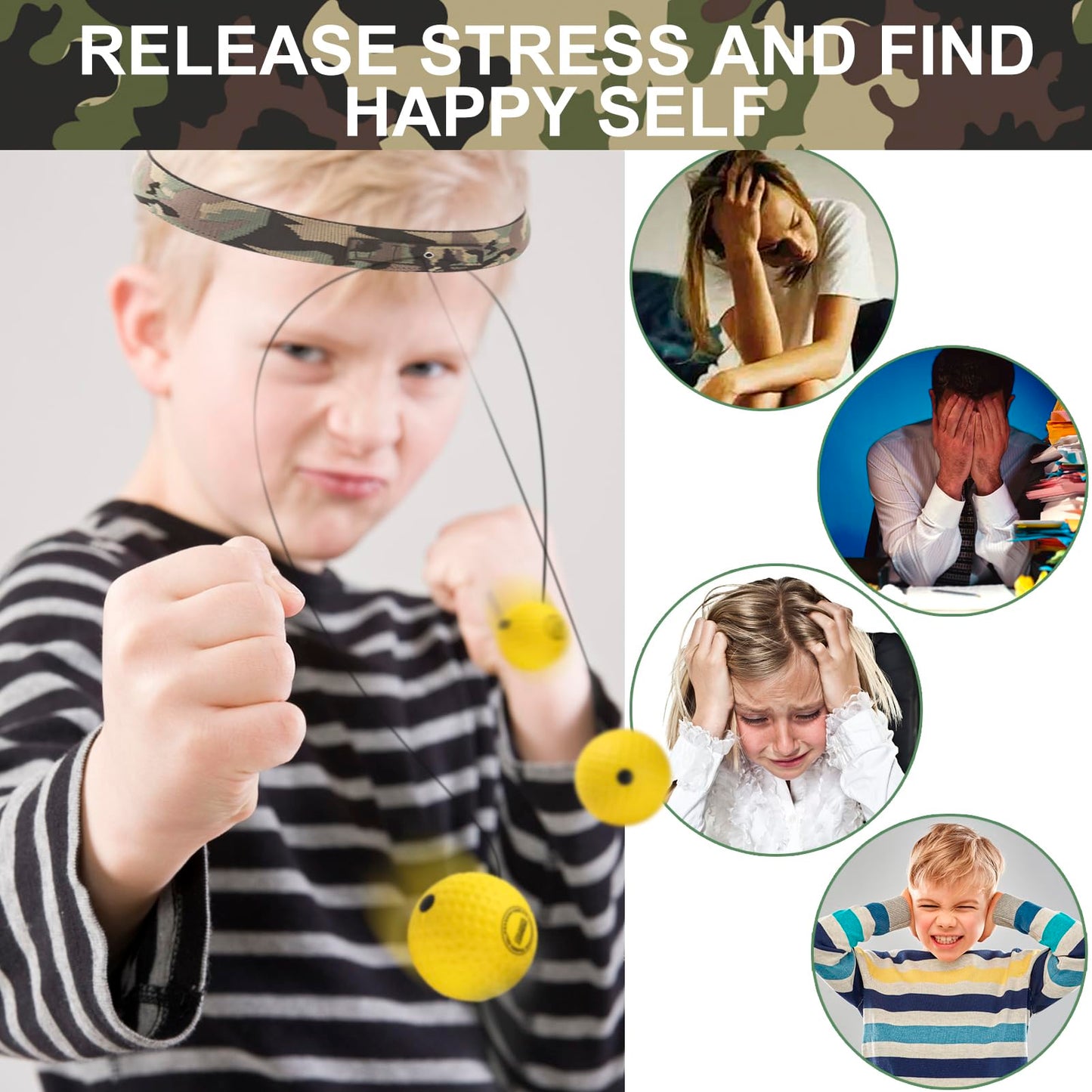Fun Gift Ideas for Teen Boys - Unique Birthday Gifts for Kids, Novelty Stocking Stuffers Party Favors & Summer Activity Gifts for Children, Boxing Game for Hand-Eye & Foot Coordination Training, Camo