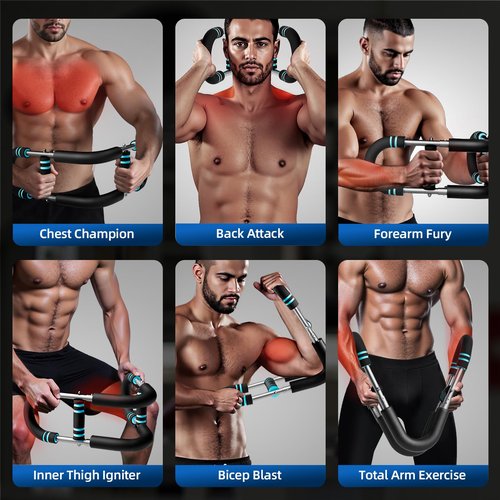 EAST MOUNT Twister Arm Trainer 20-110lb Adjustable Chest Workout Equipment for Men Women Portable Spring Resistance Muscle Builder Strength Training for Arms Chest Shoulders for Home Gym Fitness