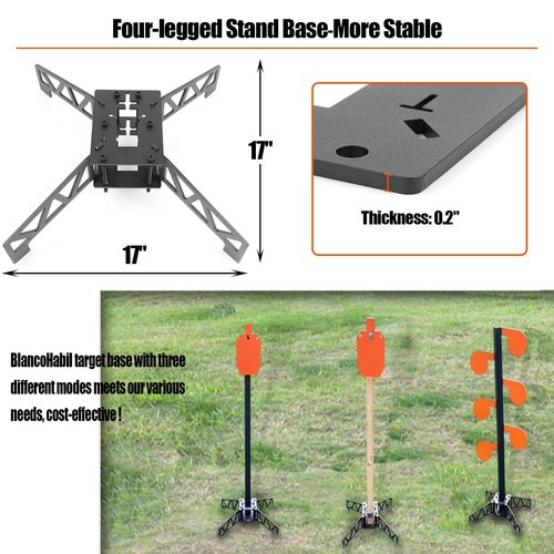 BlancoHabil AR500 Steel Targets for Shooting, Hostage Reactive Steel Shooting Target 3/8" Thick with 3-in-1 Steel Targets Stand