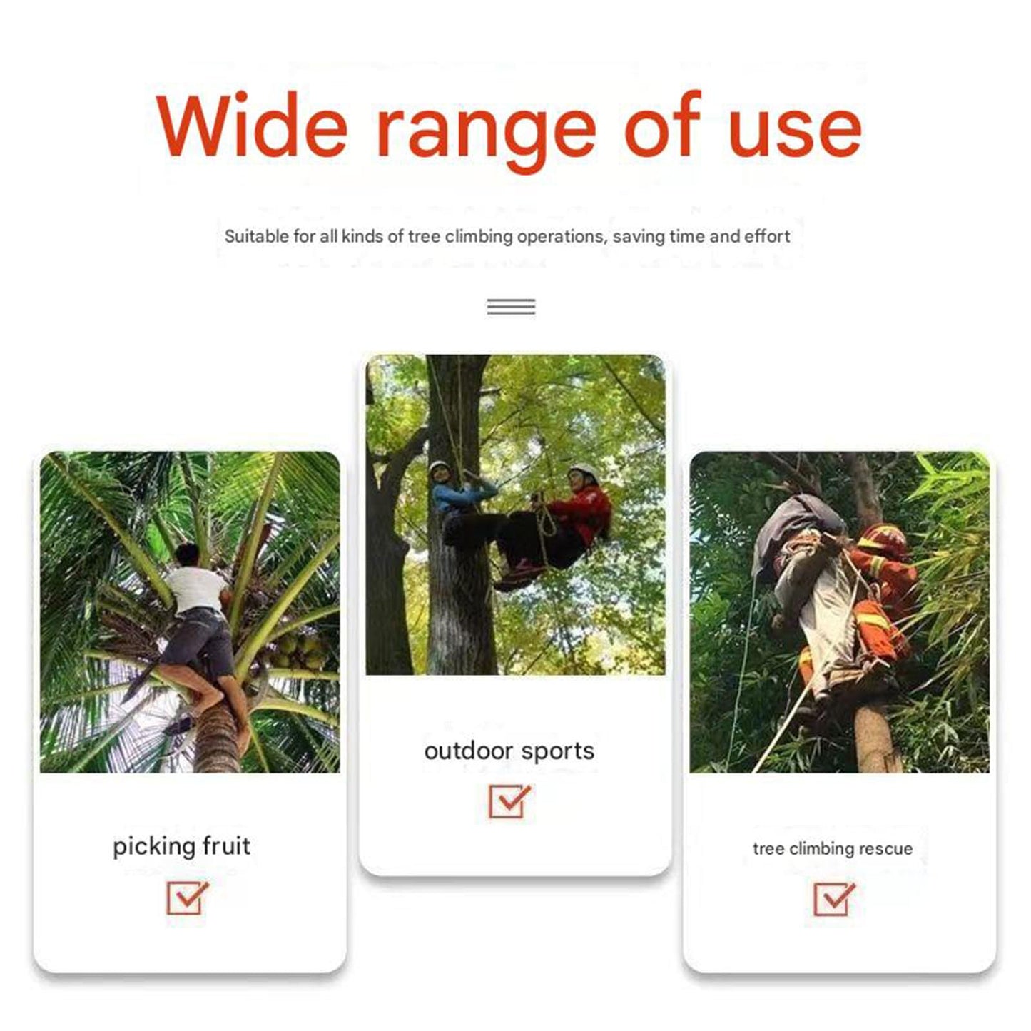 2025 Upgrade 5 Teeth Outdoor Tree-Climbing Anti-Slip Cat Claw Shoes Set, with Adjustable Elastic Bands (1 Pair 5 Claws Tree Climbing+Elastic Band)