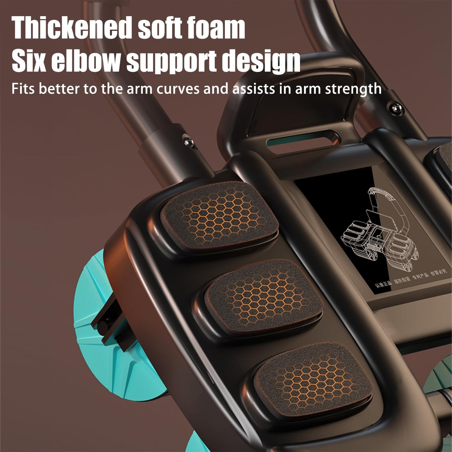 2024 New Ab Wheel Roller with Elbow Support - Automatic Rebound Abdominal Wheel Roller, The Upgraded Four-wheel Abdominal Wheel Core Workout Equipment Home Gym Abs Machine