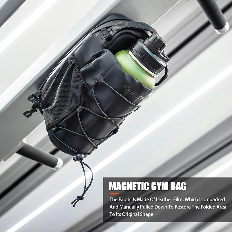 Magnetic Gym Bag Sling for Men & Women - Black | Multi-Carry Water Bottle Carrier