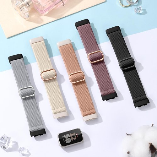 Maledan Elastic Band Compatible with Fitbit Charge 6/Charge 5 Bands Women, Waterproof Stretchy Nylon Strap Bracelet Replacement Wristbands for Fitbit Charge 5/Charge 6 Fitness Tracker Accessory
