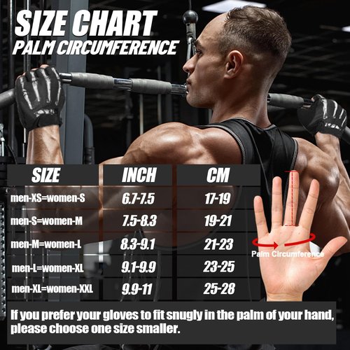 RIGWARL Workout Gloves, Lightweight Fitness Gloves with Full Palm Protection and Excellent Grip for Men Women, Weight Lifting Gloves for Cycling Pull ups Exercise (Thin Padding-Black, M)