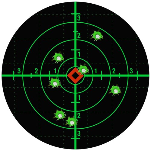 NYEONHRT 100Pcs 6" Targets for Shooting Range Splatter Target Stickers, Self Adhesive Shooting Paper Targets with Color Changing Signal Impact Reactive for The Range Pistol Gun Rifle Archery (Green)