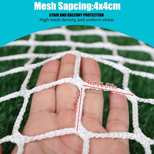 Bunifa Climbing Cargo Net for Kids Outdoor Balcony Safety Net Rope Netting Playground Climbing Net Stairway Railing Safety Net for Children Pets Toys Knotless Polyester Sports Netting