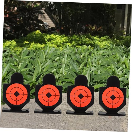 VOSAREA Pcs Steel Animal Targets for Shooting Practice Sturdy Metal Spinner Targets Bright Markings
