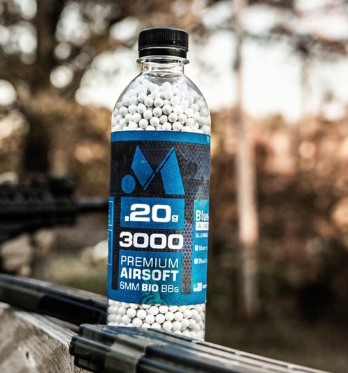 BlueMag Airsoft Biodegradable 6mm Airsoft BBS .20g 3000ct - Seamless Finish - Polished to Perfection - for All 6mm Airsoft Guns